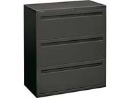HON 700 Series 3-Drawer Lateral File (Charcoal)